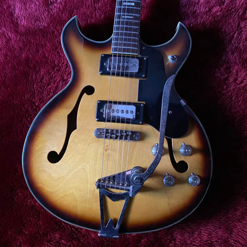 c.1968- Firstman /Burns S2-A Broadway Series Hollow Body MIJ Vintage Guitar “Sunburst” image 1