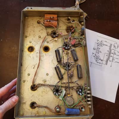 Heathkit INCOMPLETE W4-AM Tube Mono 5881 Power Amplifier Williamson 1957 - Gold Steel Paint image 7
