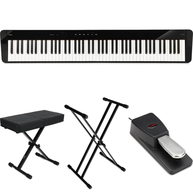 Casio Privia PX-S5000 Digital Piano Essentials Bundle - Black image 1