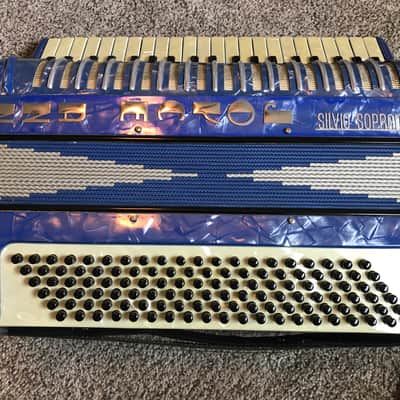 Silvio Soprani Accordion 1960s Blue image 3