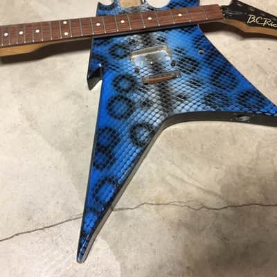 Bc Rich Vintage USA Ironbird 80's Blue Snake Skin image 2