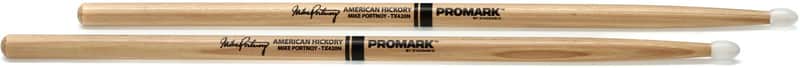 Promark Hickory 420 Mike Portnoy Nylon Tip (8-pack) Value Bundle image 1