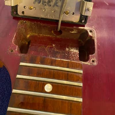 Gibson The Hawk 1996 - Red - VINTAGE - ALL ORIGINAL - Hardshell Case - Headstock/Neck Repair image 16