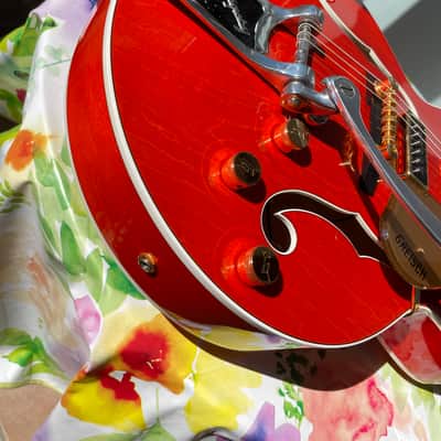 Gretsch G6120DE Duane Eddy model 1997 desert sunrise (rouge orangé) image 3