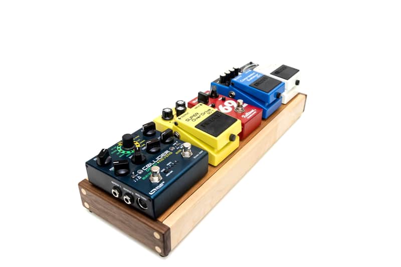 Custom made Hardwood Pedalboard Medium 450x150x50mm image 1