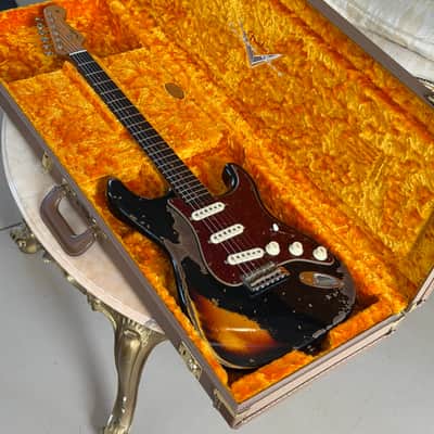 Fender Custom Shop LTD Roasted 61 Stratocaster Super Heavy Relic® Black over 3TSB image 7