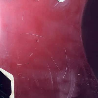 Solid Basswood 4 String Bass Body in Red image 7