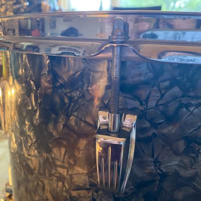 Ludwig No. 980 Super Classic Outfit 9x13 / 16x16 / 14x22" Drum Set with Keystone Badges 1960 - 1968 - Black Diamond Pearl image 10