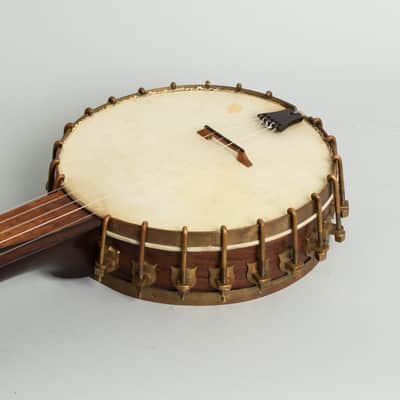 H.E. Bailey  5 String Fretless Banjo (1881), original brown coffin case. image 7