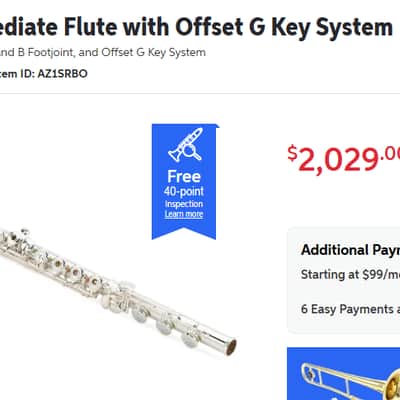 Azumi by Altus AZ1SRBO Flute, Offset G Key System, only 45 days old, perfect condition. image 11