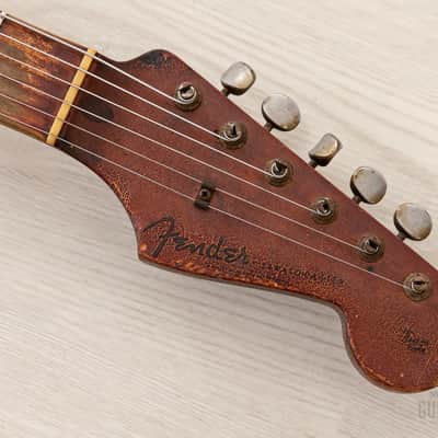 1959 Fender Stratocaster Vintage Guitar Pre-CBS, Matador Red Lacquer (Riggio) w/ Tweed Case image 4
