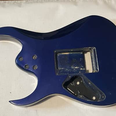 1997 Korean Ibanez RG470 Candy Blue Basswood Guitar Body Floyd Ready image 12
