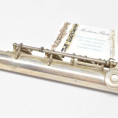 Vintage Gemeinhardt Sterling Silver Handmade 3SSB Open Hole Flute Inline B Foot image 12