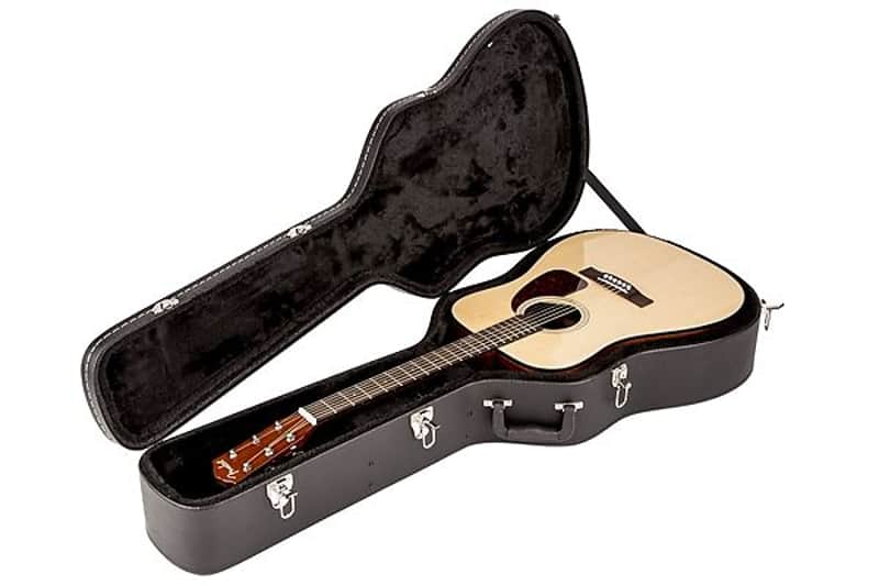 Fender Flat-Top Dreadnought Acoustic Guitar Case, Black 2016 imagen 1