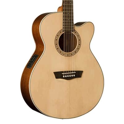 Washburn WG7SCE Harvest Series Grand Auditorium Cutaway Solid Spruce Top Mahogany Neck Acoustic-Electric Guitar image 4