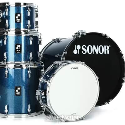 Sonor AQX Studio 5-piece Complete Drum Set - Blue Ocean Sparkle image 3
