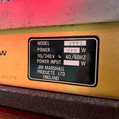 Marshall JCM 800 Bass Series Model 1992 100-Watt Head 1981 image 10