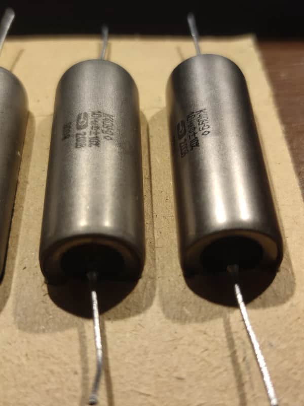 2x PIO 1uF 200V K40Y-9 Paper In Oil Capacitors NOS Lot Of 2 pcs Matched Pair image 1
