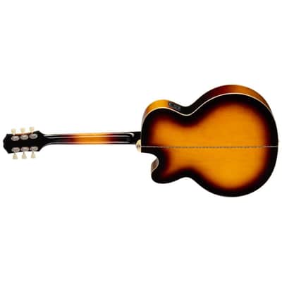 Epiphone J-200 Studio EC Acoustic-Electric Guitar w/ Gig Bag - Vintage Sunburst image 7