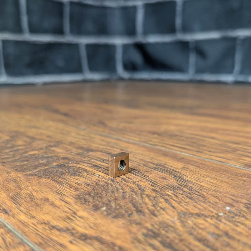 Slingerland 1960s Vintage Brass Square Nut – Original Hi‑Hat Stand Hardware image 1