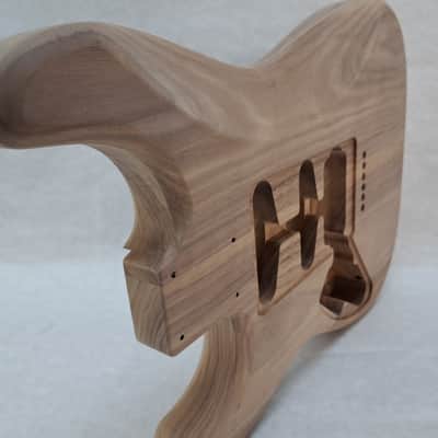 Unfinished Walnut HSS Hardtail guitar body - fits Fender Strat Stratocaster necks J2159 image 8