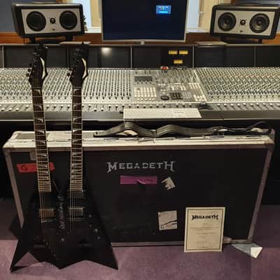 Dave Mustaine's  Personal Dean Double Neck Flying King V VMNT Megadeth Tour Guitar Signed by him KV1 image 1