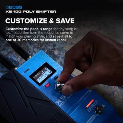 Mint BOSS XS-100 Poly Shifter | Advanced Pitch Shifting Workstation | Class-Leading Sound | Total Pitch Control for Guitar/Bass Across 8 Octaves | Onboard Pedal & Display | 30 Memories for Saving Setups image 2