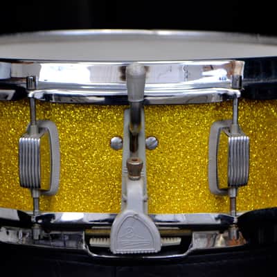 Trixon 25.5/13/16/5x14 Drum Set - Speedfire Gold Glitter NOS image 5