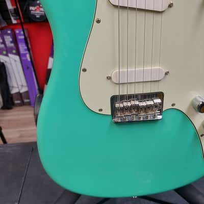 2021 Fender Player Duo Sonic, Pau Ferro Fingerboard, Sea Foam Green w/ Locking Tuners (USED) "Made In Mexico" image 9