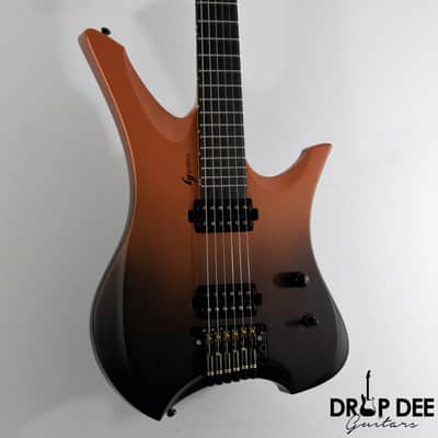 GV Guitars Syrius "Ember" Baritone Headless Electric Guitar w/ Bag - Ember image 3
