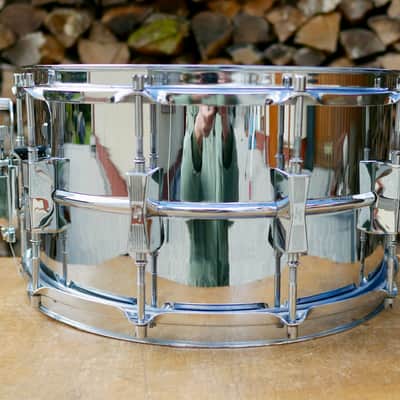 Sonor D-508 D508 Phonic 14" x 8" 10-Lug Ferro-Manganese Steel Snare Drum RARE image 5