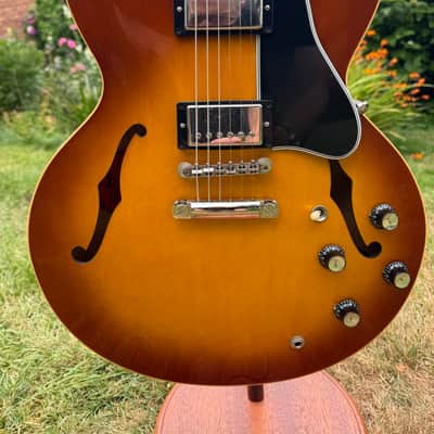 2004 Gibson Memphis Yamano ’60 ES-335 Block (ESDY-TE) – Iced Tea Sunburst – w/HSC image 2