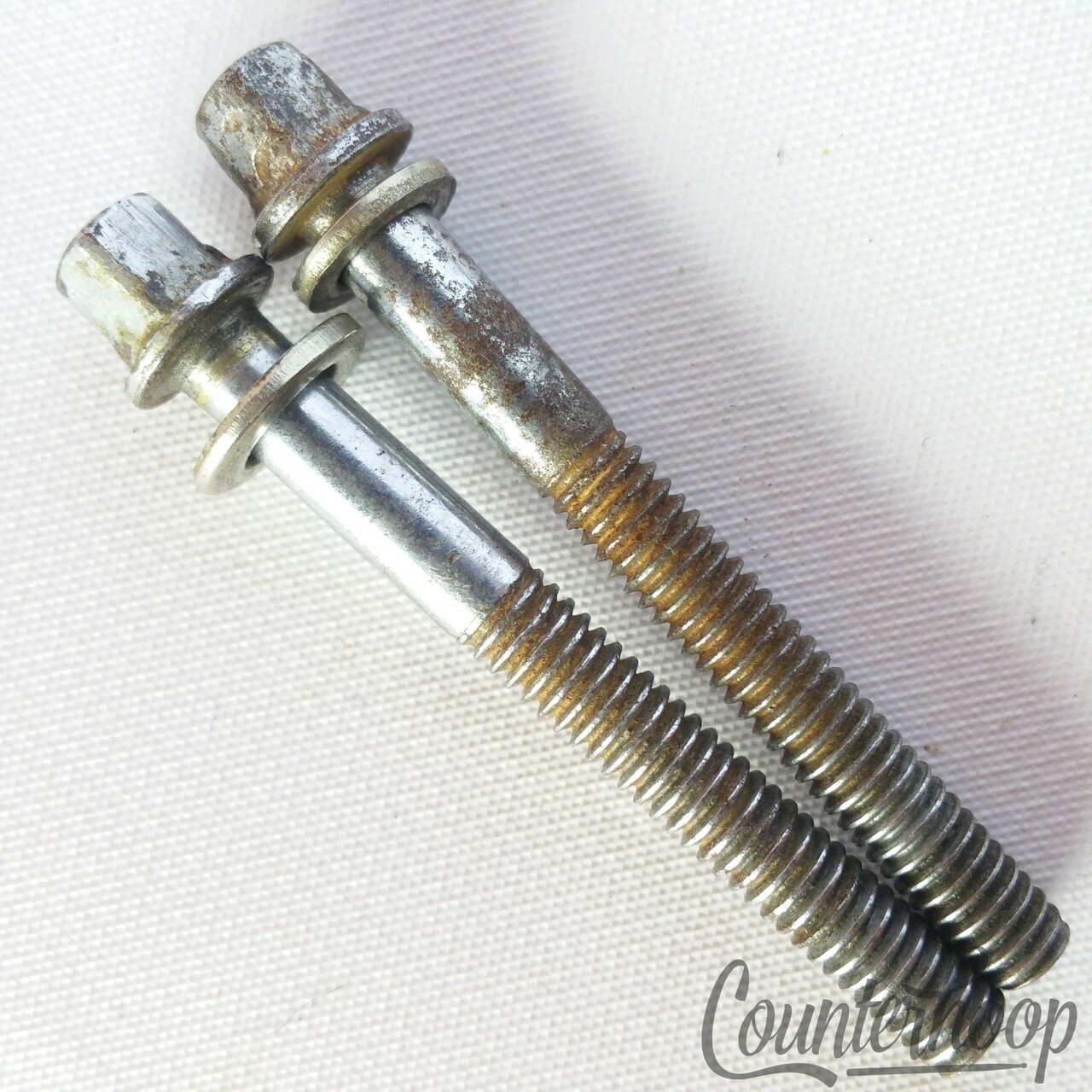 Slingerland 2x 2" T-Rods Radio King Snare Drum Tensioner Tom Chrome Vintage 40s — main photograph
