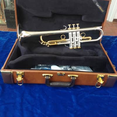 New Carol Brass CTR-5000L-GST-Bb-SRL Mariachi Model Bb Trumpet - Silver Plate/Gold Lacquer with Case image 2