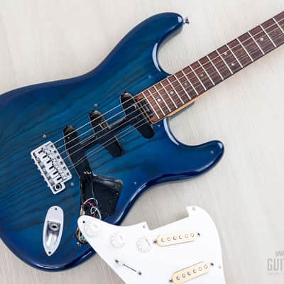 1992 Levinson Blade Texas Blue S-Style Guitar SSS Clear Blue, Japan image 21