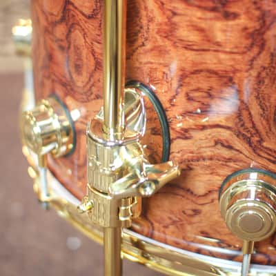 DW Collector's Waterfall Bubinga over Mahogany Spruce Drum Set - 22,10,12,14,16,14sn - SO#1255629 image 8