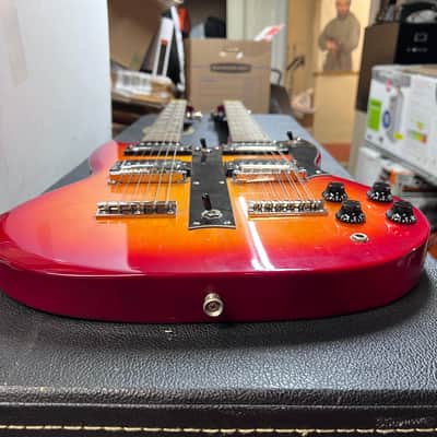 Galveston Double Neck Guitar  Cherry Red 6 string &12 string image 16