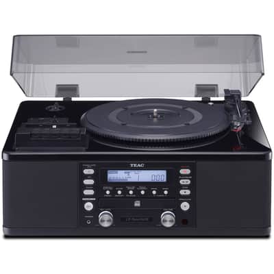 TEAC - LP-R660USB-PB - CD Record with Cassette Player and Turntable - Piano Black image 1