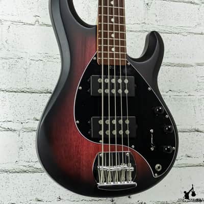Sterling by Music Man StingRay Ray5HH Limited-Edition 5-String Bass Guitar - Ruby Red Burst Satin (#3618) image 2