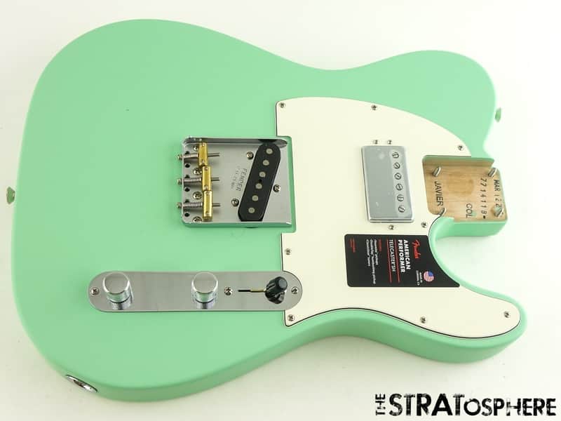 Fender American Performer Humbucker Telecaster LOADED BODY Satin Surf Green. image 1