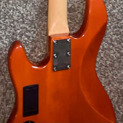 Fender Deluxe Jazz Bass quilted top Sunburst electric bass guitar Hardshell case image 14