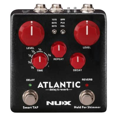 NUX NDR-5 Atlantic Multi Delay & Reverb Guitar Effects Pedal + Two (2) 15' Free Guitar Cables! - Authorized Dealer image 2