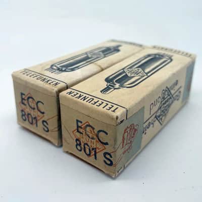2 NOS Telefunken ECC801S *SEALED* Garantieschein einliegend ◇Diamond Vacuum Tube image 1