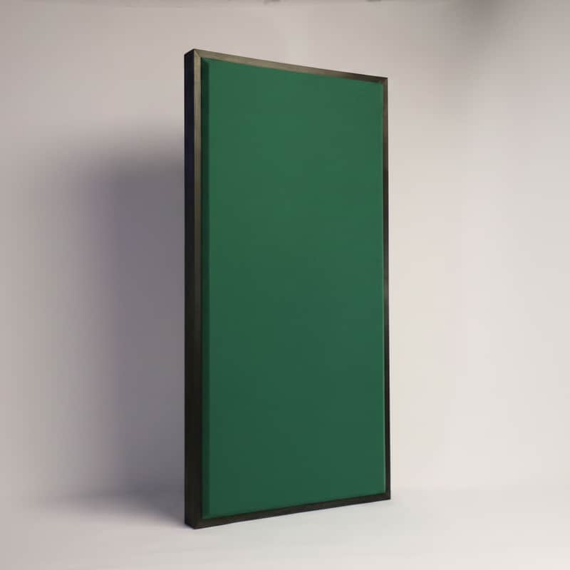 Custom Framed Acoustic Wall Panel | Hunter Green Fabric & Black Wood Frame | Furniture-Quality Sound Absorbing Panel | Recording Studio, Home Studio, Mixing Room, Podcast Studio, Home Theater, Listening Room, Office & Vocal Booth | Made in USA image 1