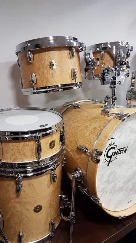 Batterie Gretsch USA Custom 130th Anniversary - 5 fûts Fusion 20'' - Satin Birdeyes Maple image 1