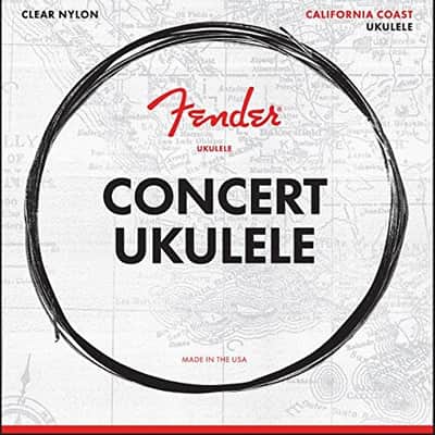 Fender 90C California Coast Clear Nylon 4-String Concert Ukulele Strings image 4