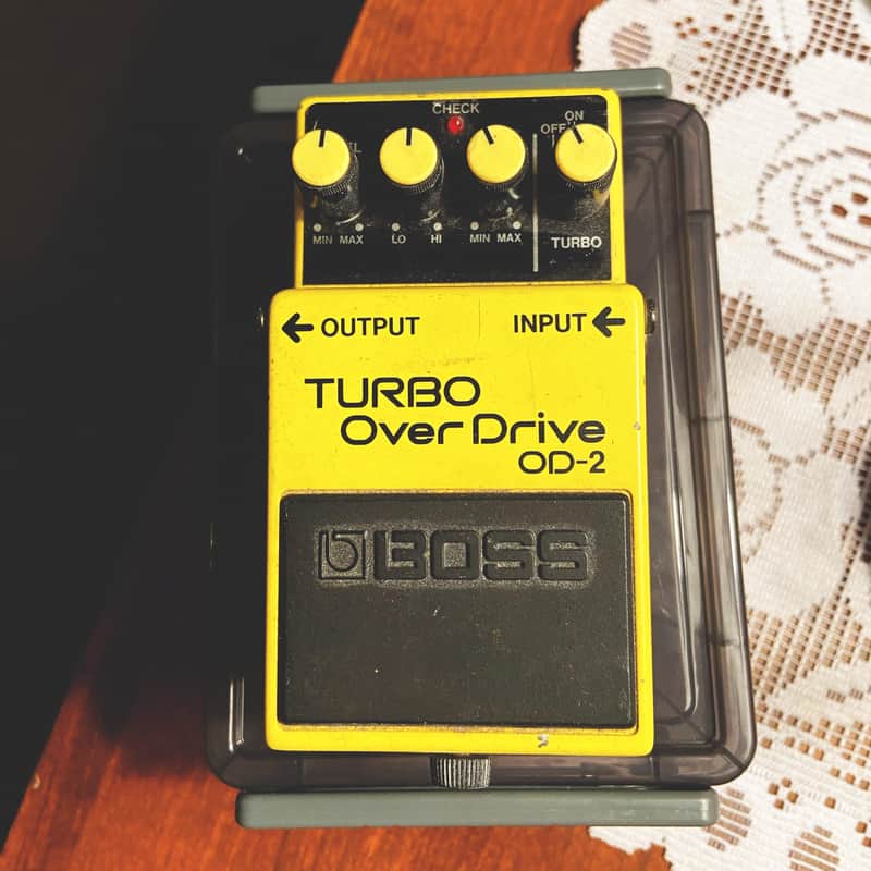 Boss OD-2 Turbo OverDrive (Black Label) 1985 - 1988 - Yellow image 1