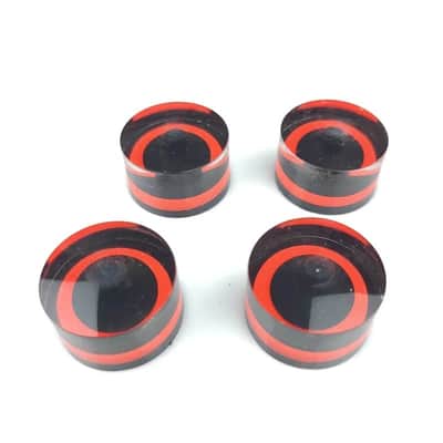 4pcs Guitar LP SG Style Red Black Tone Volume Control Knobs image 1