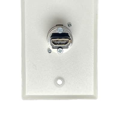 PROCRAFT SPL-1NHDMI-WH 1 Gang White Wall Plate Loaded w/ 1) Neutrik HDMI Feed/Pass Thru image 2