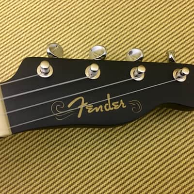 097-1610-706 Fender® California Coast Venice Soprano Ukulele Tele Headstock Uke Black Satin image 4